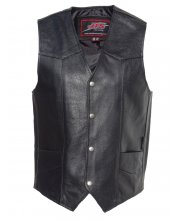JTS Plain Leather Waistcoat